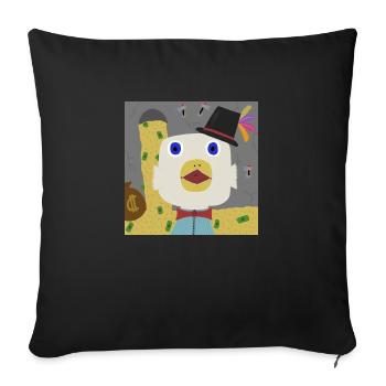 Dagobertus Duckus - Sofa pillowcase 17,3'' x 17,3'' (45 x 45 cm) - black - Front