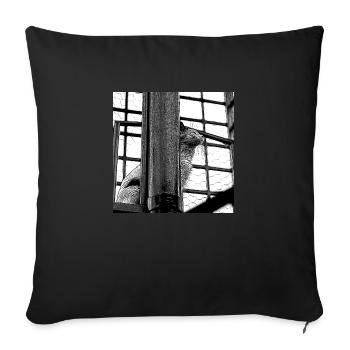 The cat on the roof - Sofa pillowcase 17,3'' x 17,3'' (45 x 45 cm) - black - Front