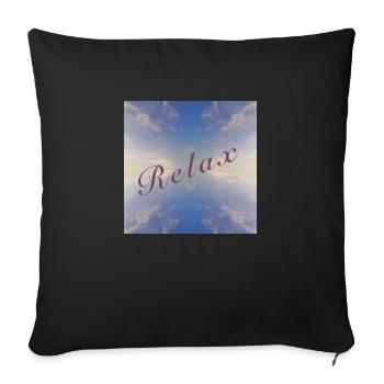 Relax2-ByRino - Sofa pillowcase 17,3'' x 17,3'' (45 x 45 cm) - black - Front