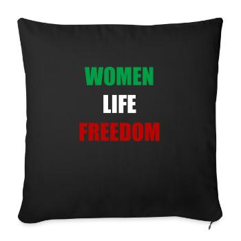 Women life freedom - Sofakissenbezug 45 x 45 cm - Schwarz - Vorne