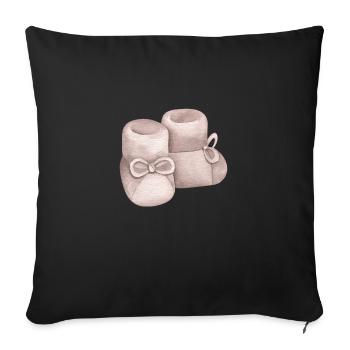 Children's shoes - Sofa pillowcase 17,3'' x 17,3'' (45 x 45 cm) - black - Front