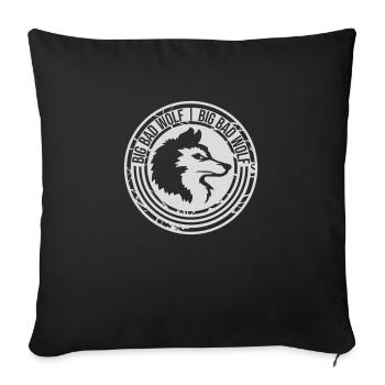 Citation du Grand Méchant Loup - Housse de coussin décorative 45 x 45 cm - noir - Devant