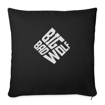 big bad wolf Zitat - Sofakissenbezug 45 x 45 cm - Schwarz - Vorne