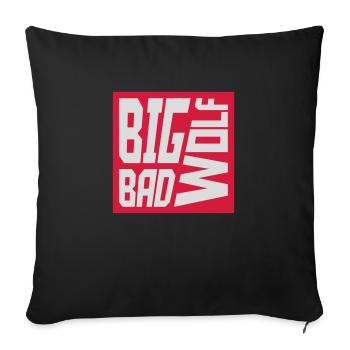 big bad wolf Zitat - Sofakissenbezug 45 x 45 cm - Schwarz - Vorne
