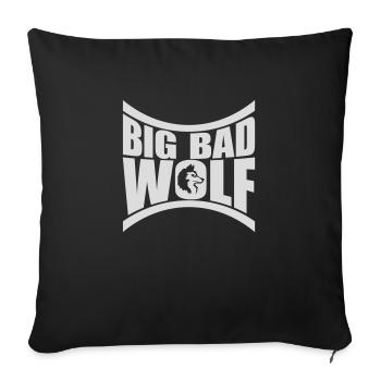 big bad wolf Zitat - Sofakissenbezug 45 x 45 cm - Schwarz - Vorne