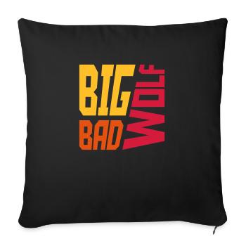 big bad wolf Zitat - Sofakissenbezug 45 x 45 cm - Schwarz - Vorne