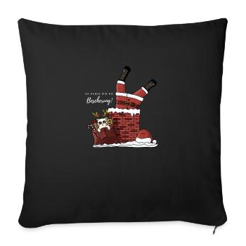 Christmas - Saying - Gifts - Cat - Sofa pillowcase 17,3'' x 17,3'' (45 x 45 cm) - black - Front