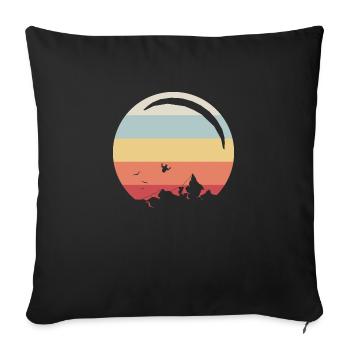 Paragliding - Sofa pillowcase 17,3'' x 17,3'' (45 x 45 cm) - black - Front