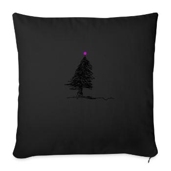 Pinker Stern, wild & queer auf Weihnachtsbaum - Sofakissenbezug 45 x 45 cm - Schwarz - Vorne