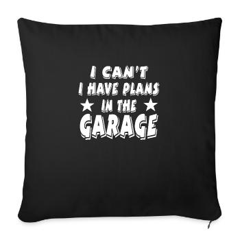 Garage - Sofa pillowcase 17,3'' x 17,3'' (45 x 45 cm) - black - Front