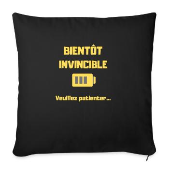 BIENTOT INVINCIBLE - Housse de coussin décorative 45 x 45 cm - noir - Devant