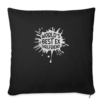 La meilleure ex petite amie du monde - Housse de coussin décorative 45 x 45 cm - noir - Devant