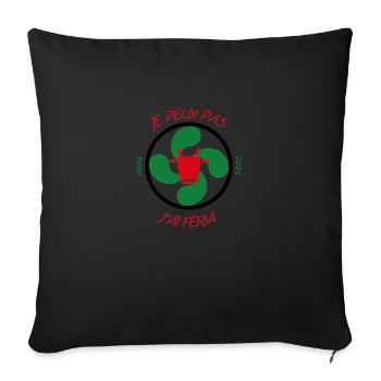 féria Bayonne 2023 vert - Housse de coussin décorative 45 x 45 cm - noir - Devant