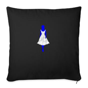 Snow Queen On Black - Sofa pillowcase 17,3'' x 17,3'' (45 x 45 cm) - black - Front