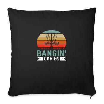 Bangin Chains Vintage Retro - Sofakissenbezug 45 x 45 cm - Schwarz - Vorne