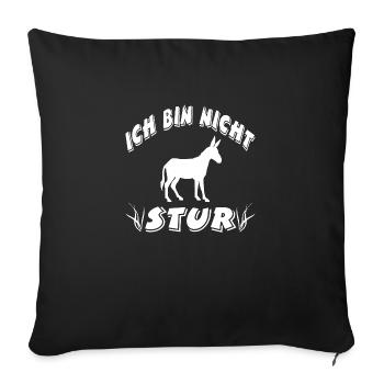 Esel - Sofakissenbezug 45 x 45 cm - Schwarz - Vorne