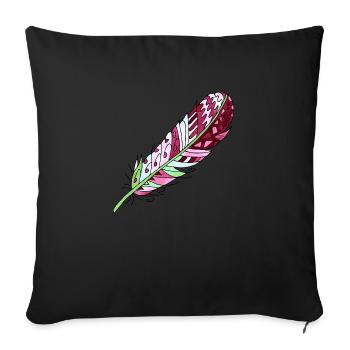 Feather - Sofa pillowcase 17,3'' x 17,3'' (45 x 45 cm) - black - Front
