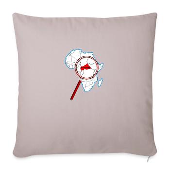 Central African Republic Under A Magnifying Glass - Sofa pillowcase 17,3'' x 17,3'' (45 x 45 cm) - light taupe - Front