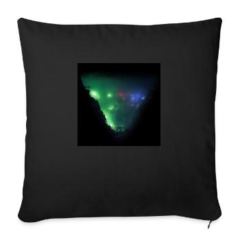 Hongkong Valley with fog dystopian cityscape - Sofa pillowcase 17,3'' x 17,3'' (45 x 45 cm) - black - Front