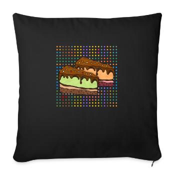 Kuchen - Sofakissenbezug 45 x 45 cm - Schwarz - Vorne