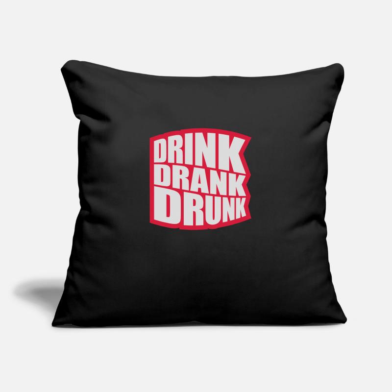 drink drank drunk quote Sofa pillowcase 17,3'' x 17,3'' (45 x 45 cm)