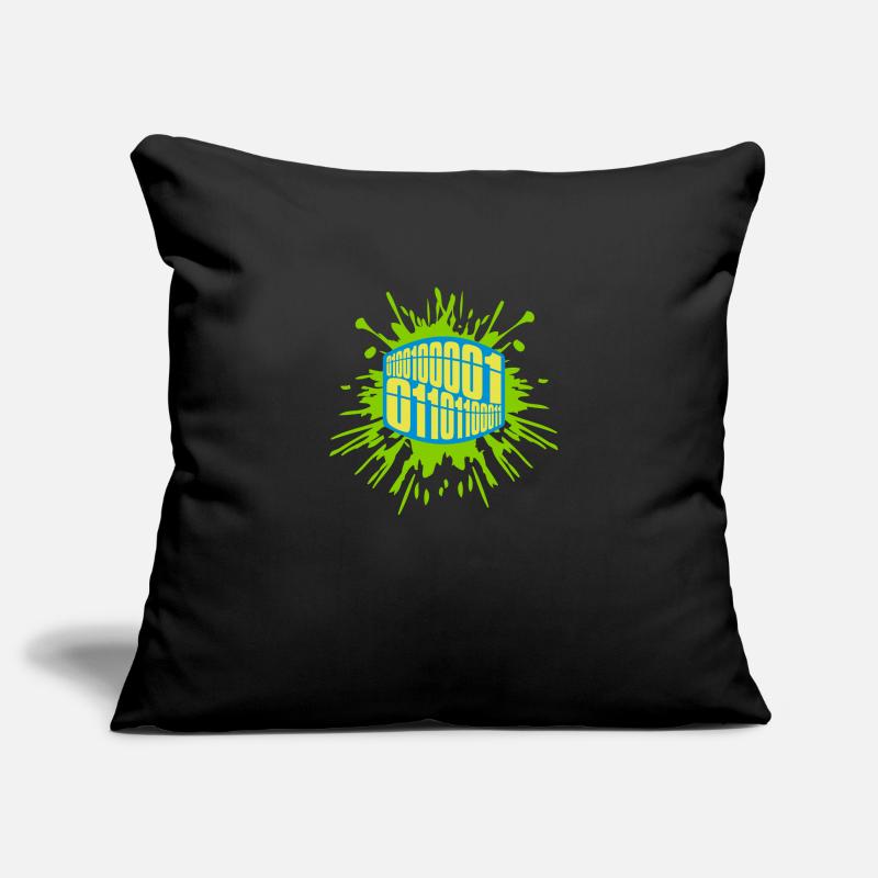 Langage de programme de code binaire Housse de coussin décorative 45 x 45 cm