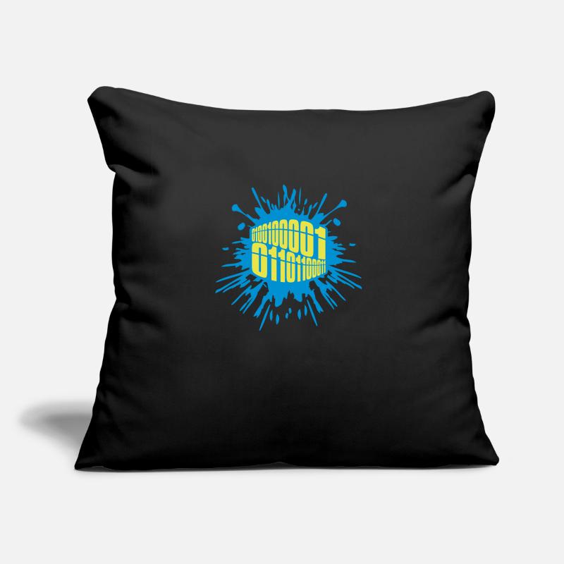 Langage de programme de code binaire Housse de coussin décorative 45 x 45 cm