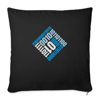 Binär Code Programm Sprache - Sofakissenbezug 45 x 45 cm - Schwarz - Vorne