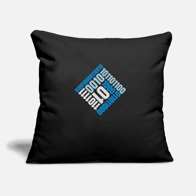 Langage de programme de code binaire Housse de coussin décorative 45 x 45 cm
