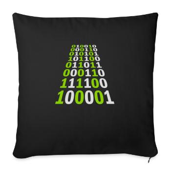 Binär Code Programm Sprache - Sofakissenbezug 45 x 45 cm - Schwarz - Vorne
