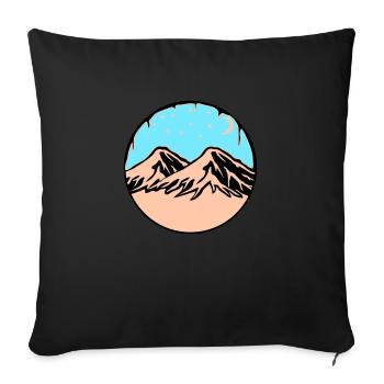 Starry Sky Mountains - Sofa pillowcase 17,3'' x 17,3'' (45 x 45 cm) - black - Front