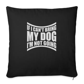 Citation Apportez mon chien - Housse de coussin décorative 45 x 45 cm - noir - Devant