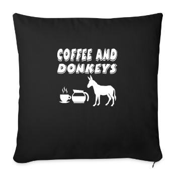 Donkey - Sofa pillowcase 17,3'' x 17,3'' (45 x 45 cm) - black - Front
