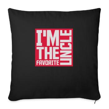 at The Favorite Uncle - Sofa pillowcase 17,3'' x 17,3'' (45 x 45 cm) - black - Front
