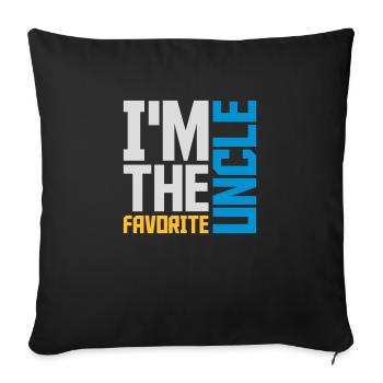 at The Favorite Uncle - Sofa pillowcase 17,3'' x 17,3'' (45 x 45 cm) - black - Front