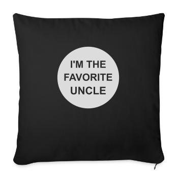 at The Favorite Uncle - Sofa pillowcase 17,3'' x 17,3'' (45 x 45 cm) - black - Front