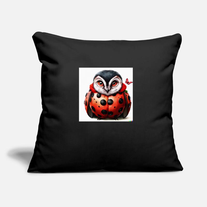 Lady Owl Bug Housse de coussin décorative 45 x 45 cm