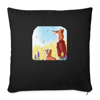 Père Fox et fils Fox - Housse de coussin décorative 45 x 45 cm - noir - Devant