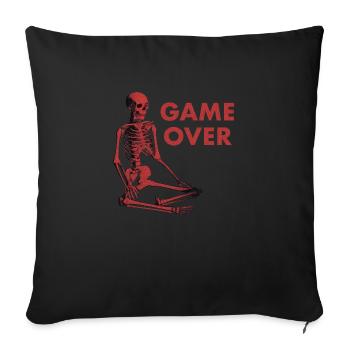 GAME OVER - Sofa pillowcase 17,3'' x 17,3'' (45 x 45 cm) - black - Front