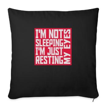 im not sleeping quote - Sofa pillowcase 17,3'' x 17,3'' (45 x 45 cm) - black - Front