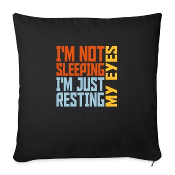 im not sleeping quote - Sofa pillowcase 17,3'' x 17,3'' (45 x 45 cm) - black - Front