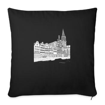 Münster Drawing - Sofa pillowcase 17,3'' x 17,3'' (45 x 45 cm) - black - Front