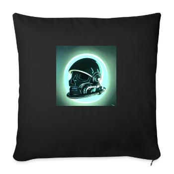 Heroes of Space - Sofa pillowcase 17,3'' x 17,3'' (45 x 45 cm) - black - Front