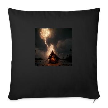Schamane 6 - Sofakissenbezug 45 x 45 cm - Schwarz - Vorne
