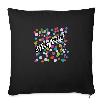 Carnival confetti - Sofa pillowcase 17,3'' x 17,3'' (45 x 45 cm) - black - Front