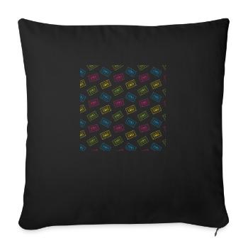 Tapes - Housse de coussin décorative 45 x 45 cm - noir - Devant