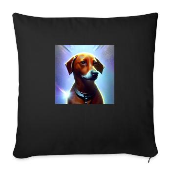 Le chien de l’univers - Housse de coussin décorative 45 x 45 cm - noir - Devant