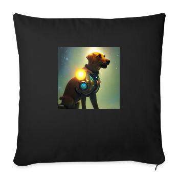 Le chien de l’univers - Housse de coussin décorative 45 x 45 cm - noir - Devant