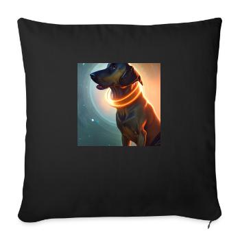 The Universe Dog - Sofa pillowcase 17,3'' x 17,3'' (45 x 45 cm) - black - Front