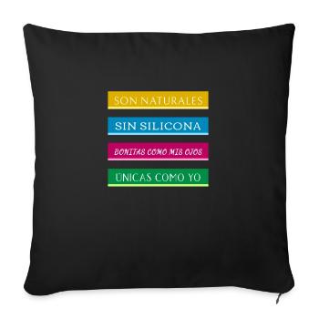 They are natural and silicone-free 4 - Sofa pillowcase 17,3'' x 17,3'' (45 x 45 cm) - black - Front